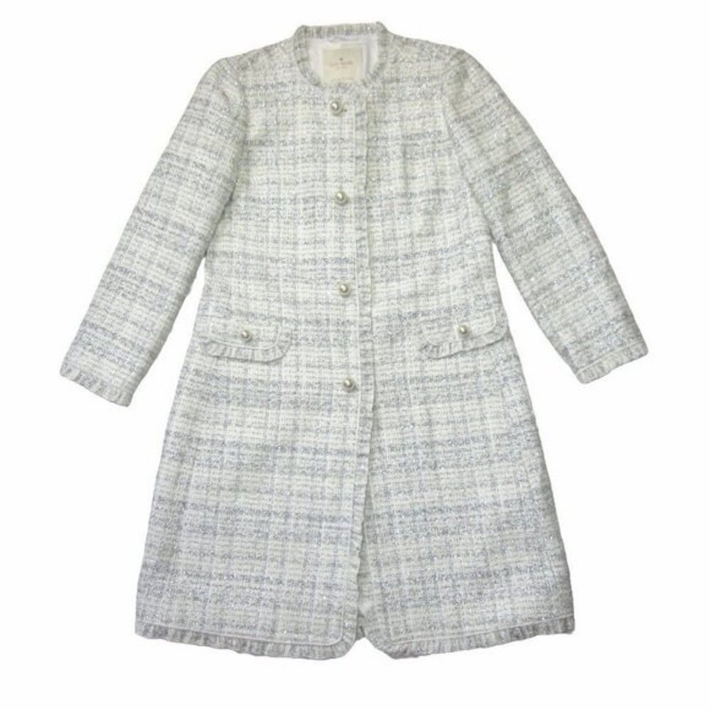 Kate Spade Star Bright Sparkle Tweed Coat NWT